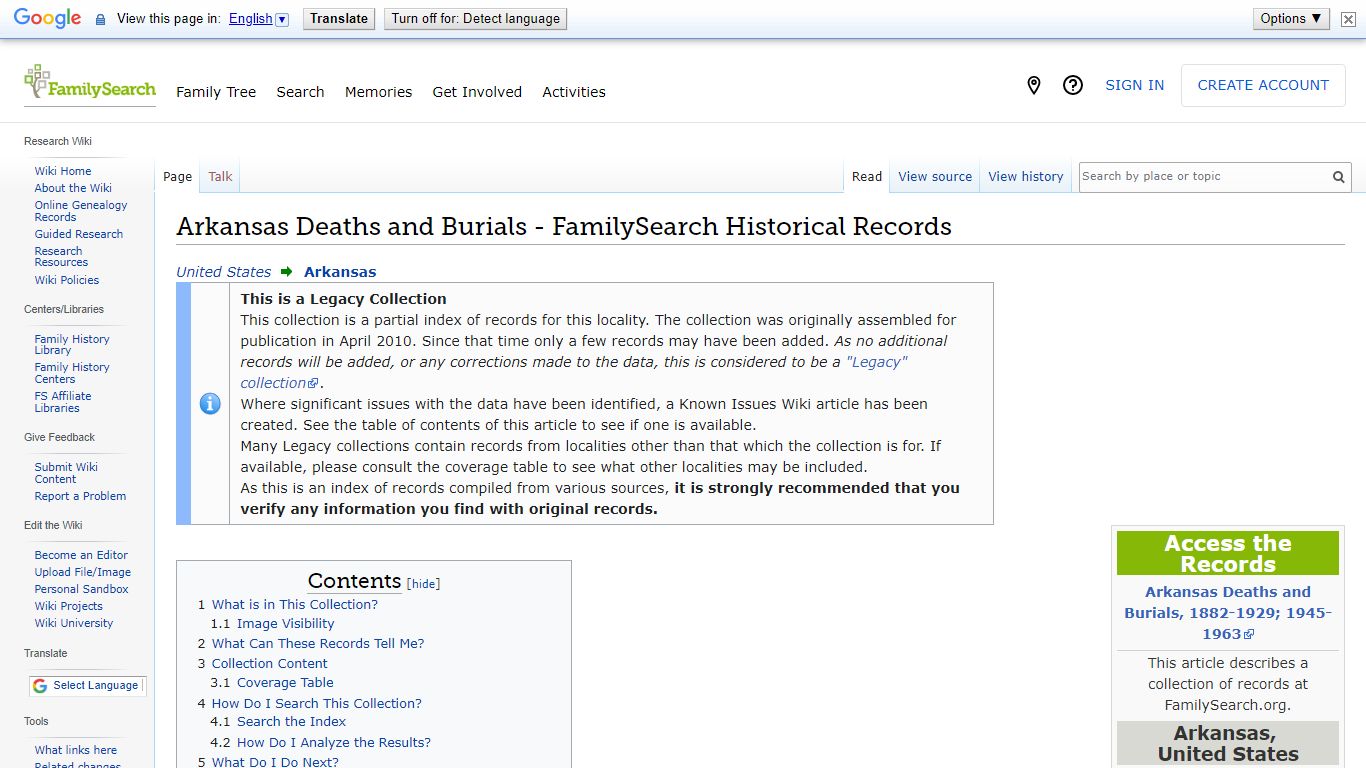 Arkansas Deaths and Burials - FamilySearch Historical Records